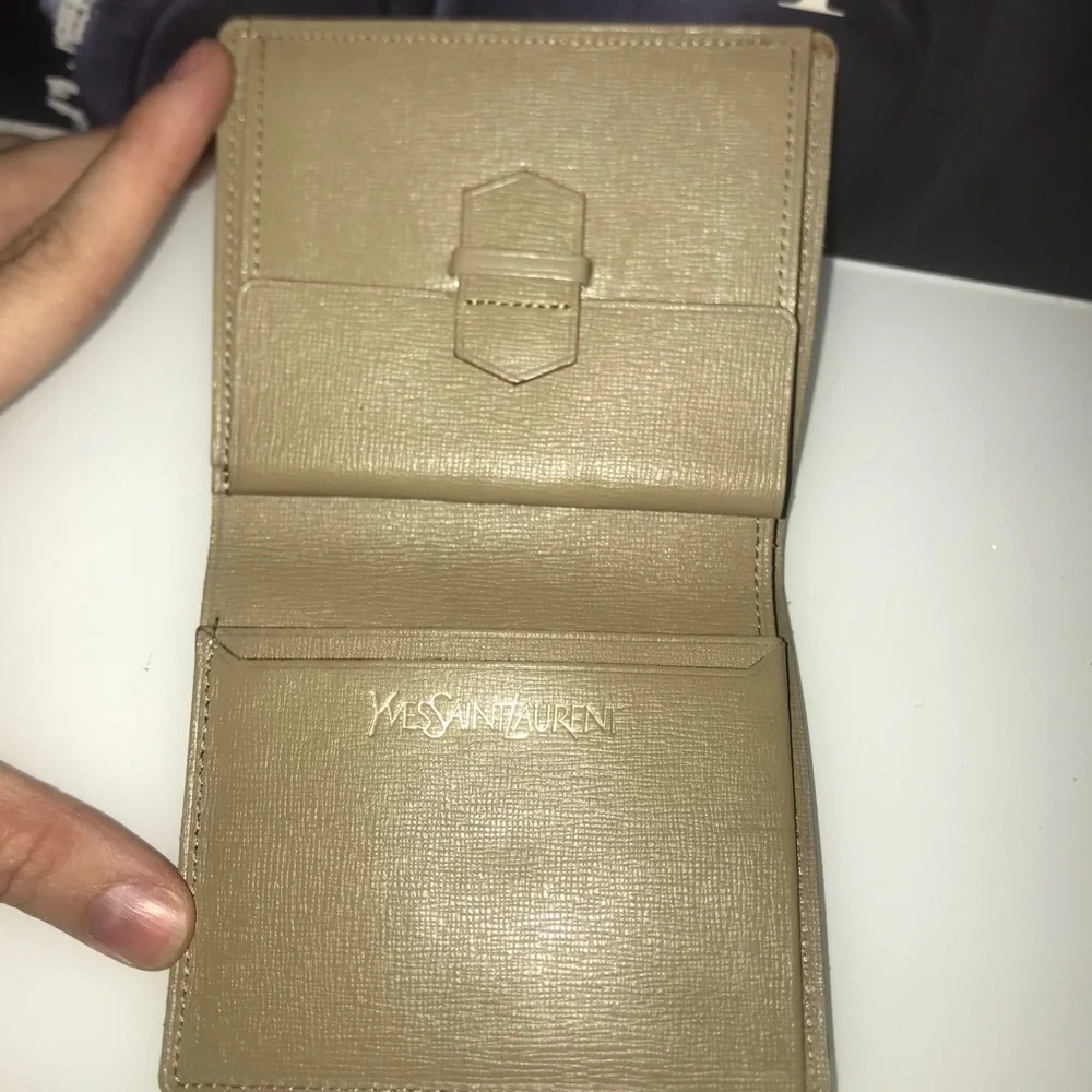 YSL canvas‎ & leather wallet - Picture 3 of 5